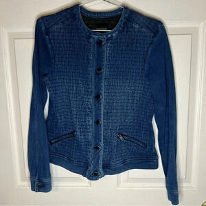 Liverpool Jeans Company Denim Button Jacket Dark Wash Womens Size Medium GUC